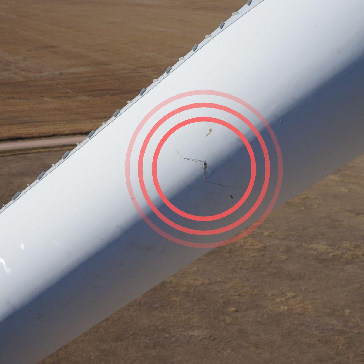 Detecting surface damage on wind turbines