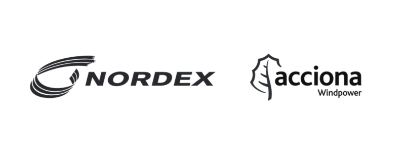 Logo of Nordex SE with acciona