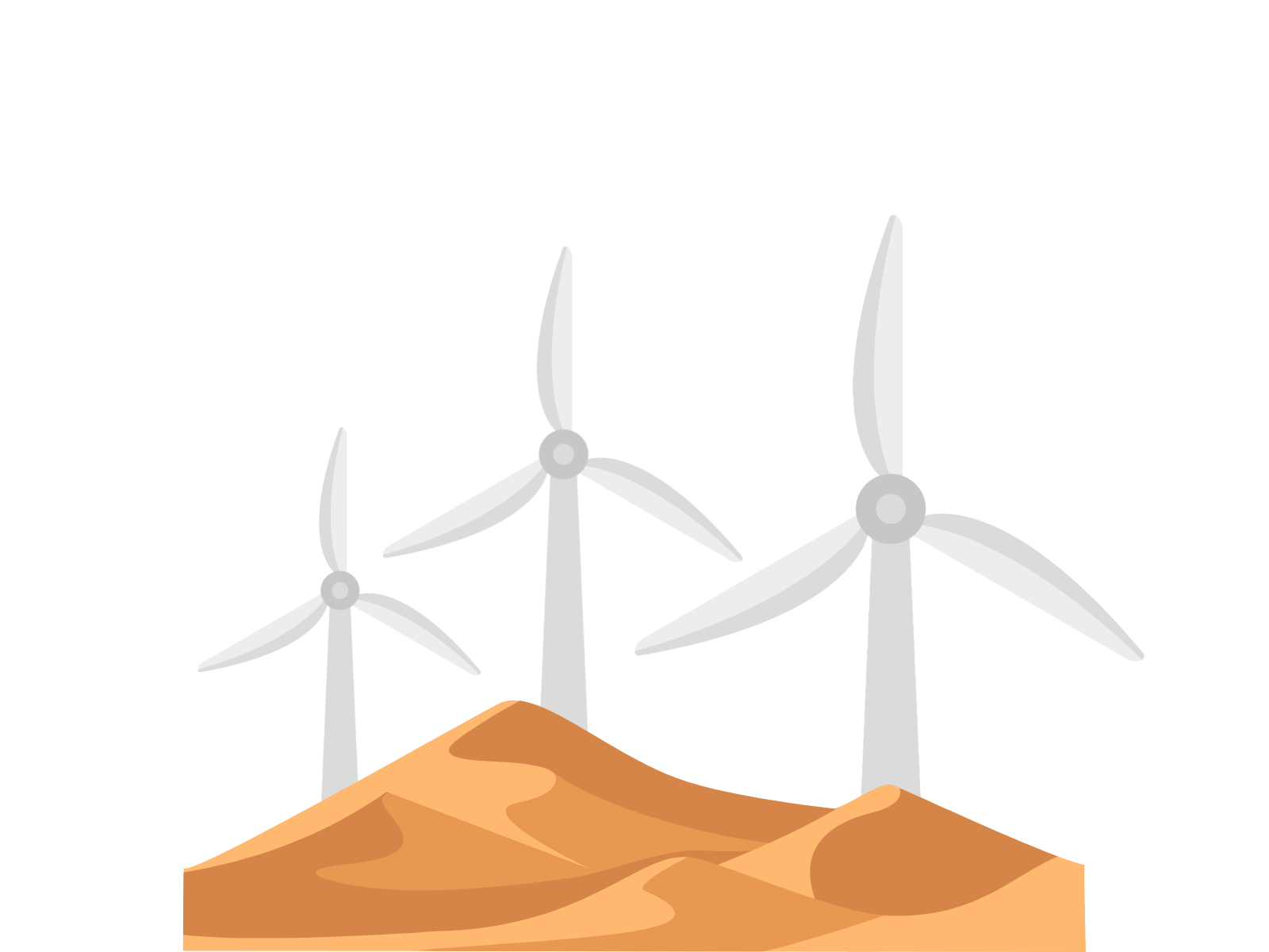 Wind turbines in remote area
