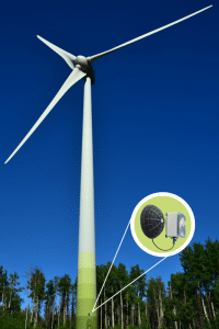 On-Tower system mounted on wind turbine tower.